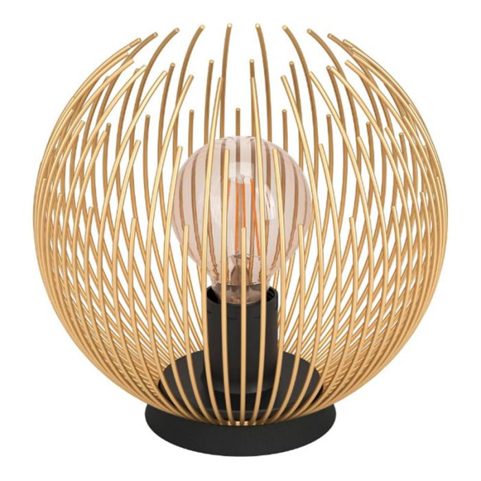 Goldene industrielle Tischleuchte Aluminium, Keimpe, mit Schalter