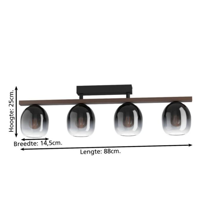 Braune design Deckenleuchte Aluminium, Frida