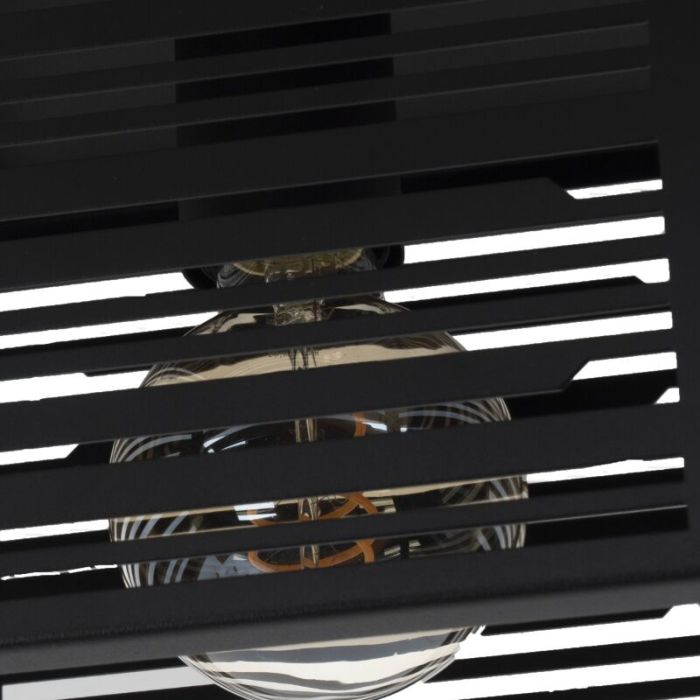 Schwarze industrielle Deckenleuchte Aluminium, Lennaert