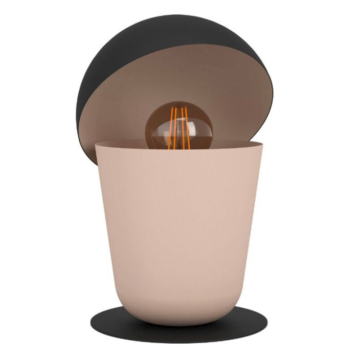 Taupe industrielle Tischleuchte Aluminium, Werner, mit Schalter