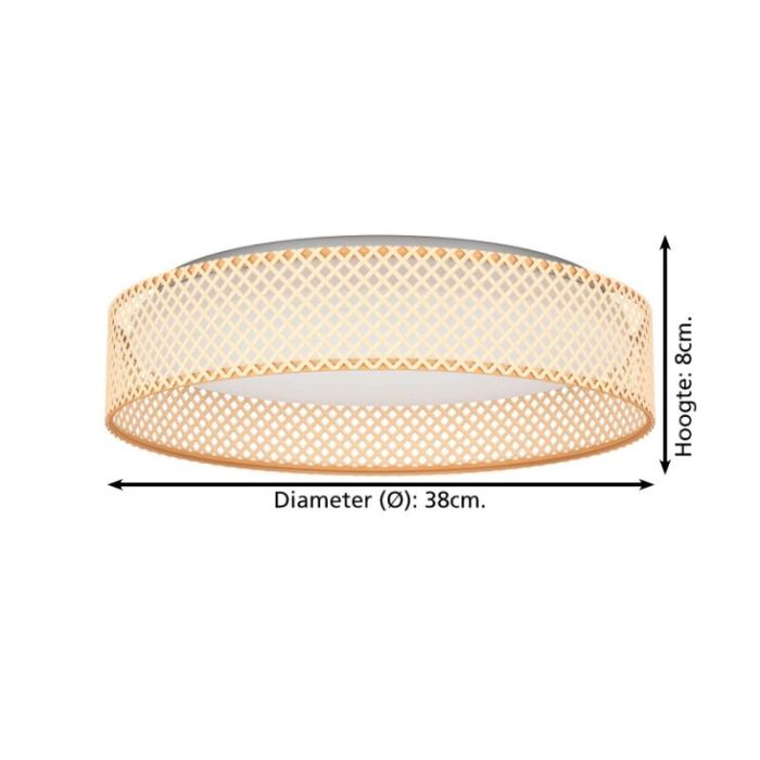 Braune moderne Deckenlampe Aluminium, Jolene, 24W, 3000K LED