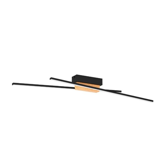 Schwarze moderne Deckenleuchte Aluminium, Leintje, 13W, 3000K LED