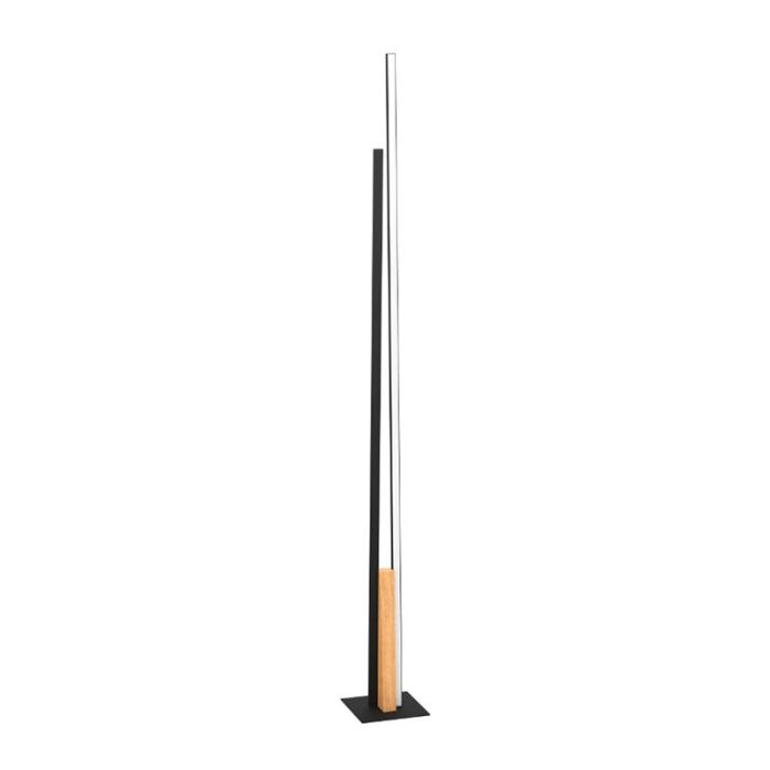 Schwarze moderne Stehlampe Aluminium, Leintje, 12,8W, 3000K LED, mit Schalter