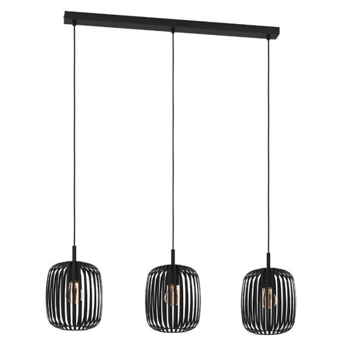 Schwarze industrielle Pendelleuchte Aluminium, Pietro