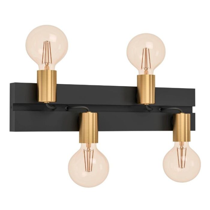 Schwarze Wandleuchte Aluminium, Jelka