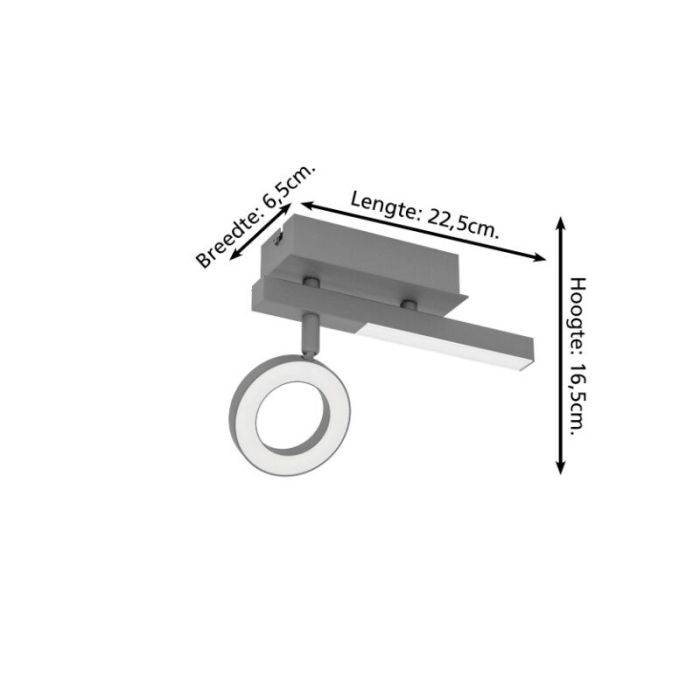 Schwarze moderne Deckenstrahler Aluminium, Madelinde, 3,2W, 3000K LED