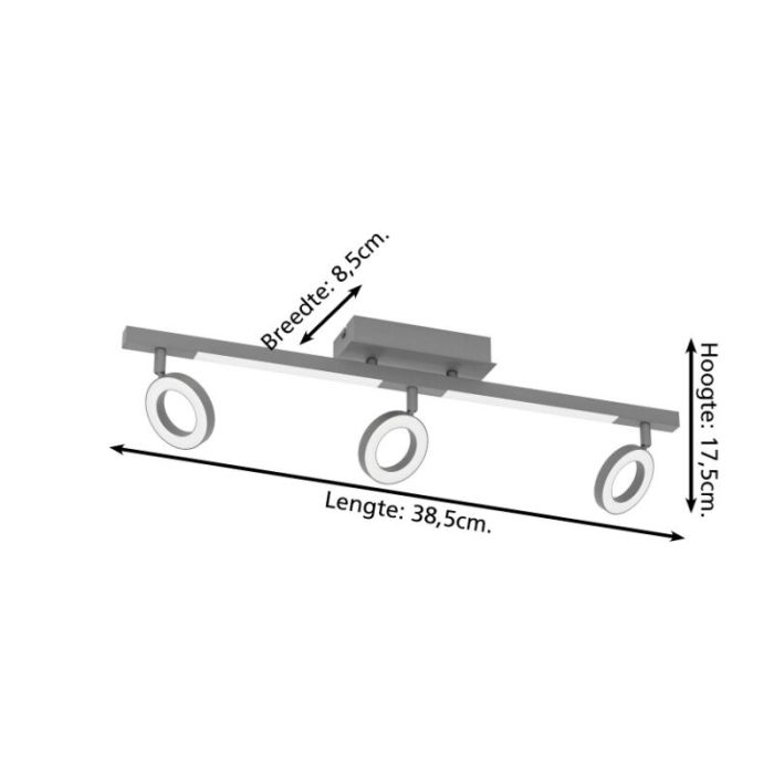 Schwarze moderne Deckenstrahler Aluminium, Madelinde, 3,2W, 3000K LED