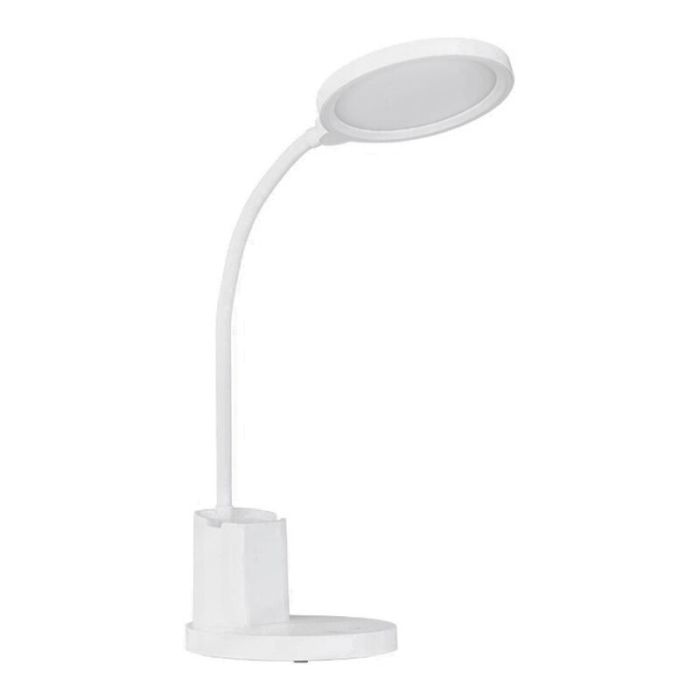 Weiße Tischleuchte Kunststoff, Vinnie, 2,1W, warm- bis kaltweiß einstellbare LED, 3-stufig dimmbar