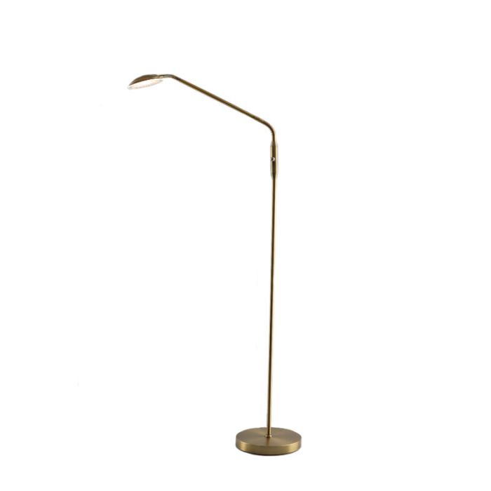 Moderne Leselampe Stehlampe Messing, Salvador, 5W, 3000K LED, mit Schalter