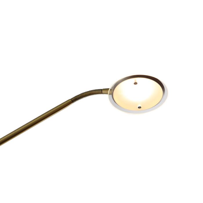Moderne Leselampe Stehlampe Messing, Salvador, 5W, 3000K LED, mit Schalter