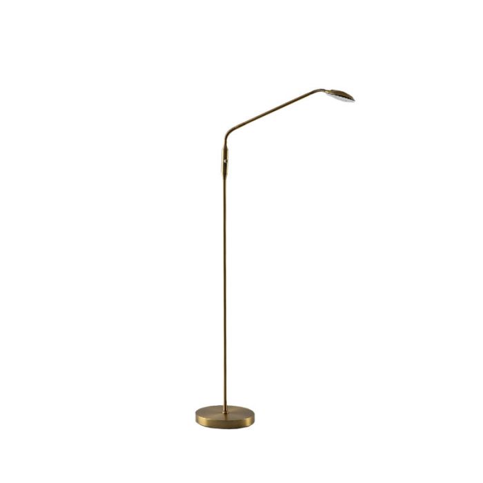 Moderne Leselampe Stehlampe Messing, Salvador, 5W, 3000K LED, mit Schalter