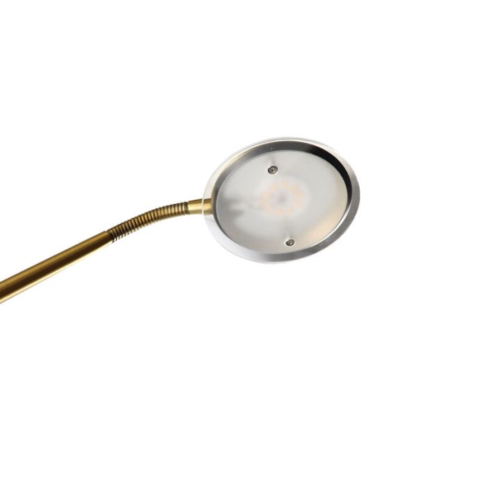 Moderne Leselampe Stehlampe Messing, Salvador, 5W, 3000K LED, mit Schalter
