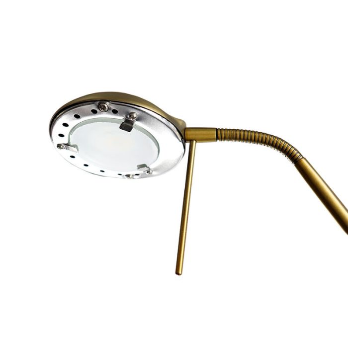 Moderne Leselampe Stehlampe Messing, Salvador, 18W, 3000K LED, mit Schalter