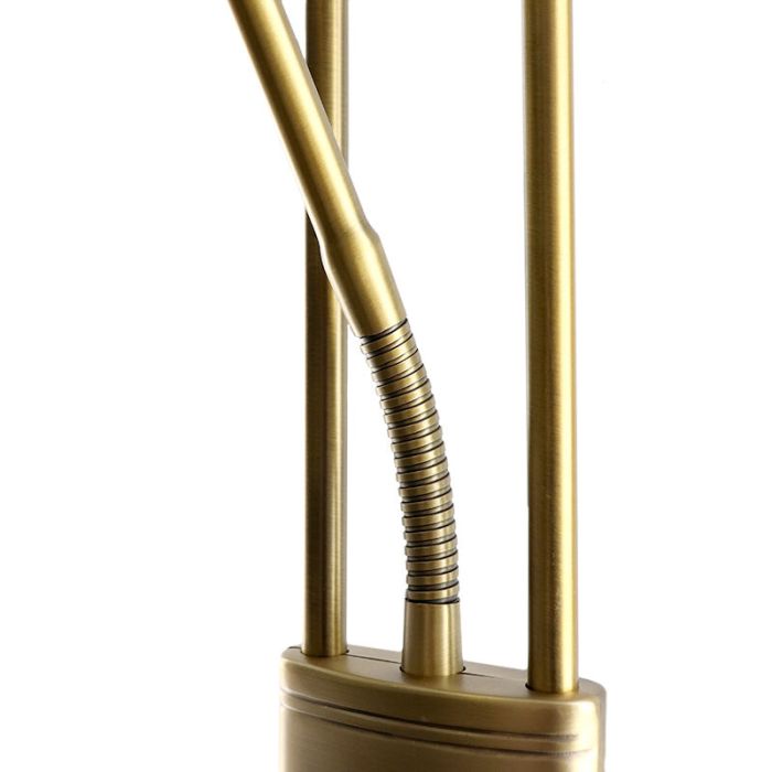 Moderne Leselampe Stehlampe Messing, Salvador, 18W, 3000K LED, mit Schalter