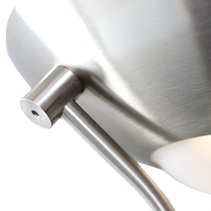 Moderne Leselampe Stehlampe Nickel, Salvador, 18W, 3000K LED, mit Schalter