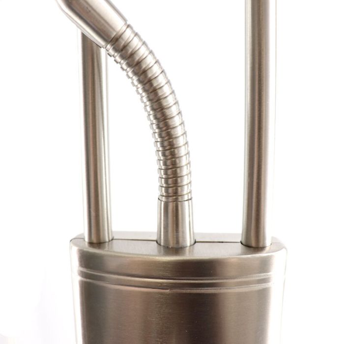 Moderne Leselampe Stehlampe Nickel, Salvador, 18W, 3000K LED, mit Schalter