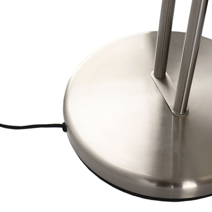 Moderne Leselampe Stehlampe Nickel, Salvador, 18W, 3000K LED, mit Schalter