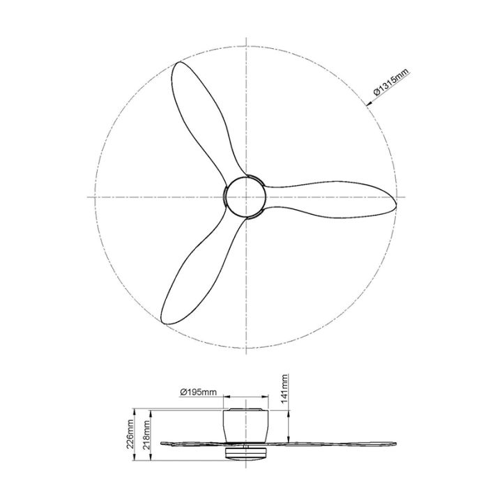Braune landhaus Deckenventilator Kunststoff, Lenneke, 20W, warm- bis kaltweiß einstellbare LED, mit Fernbedienung