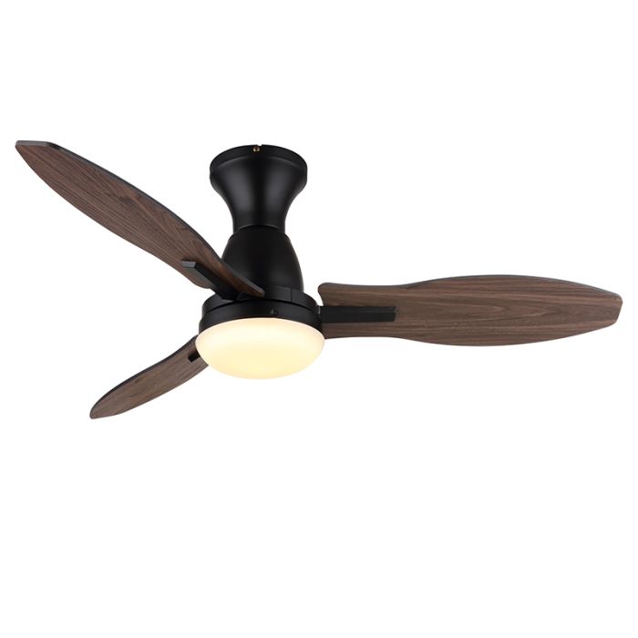 Braune landhaus Deckenventilator Metall, Majda, 22W, White Switch LED, mit Fernbedienung