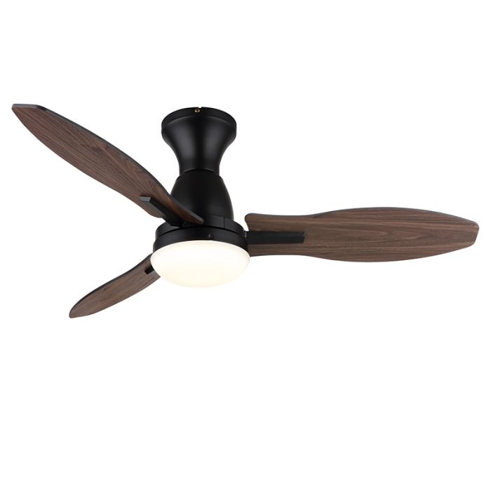 Braune landhaus Deckenventilator Metall, Majda, 22W, White Switch LED, mit Fernbedienung