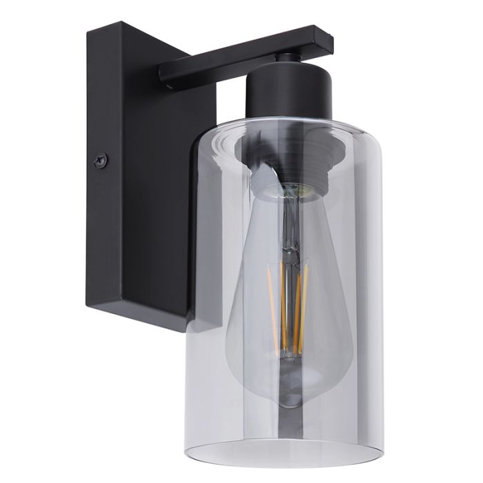Schwarze moderne Wandleuchte Glas, Mariya