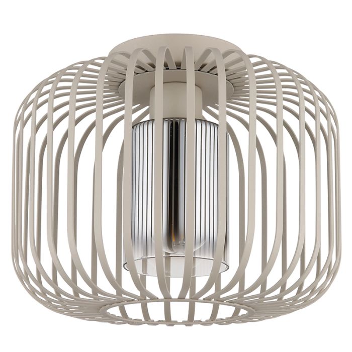 Beige industrielle Deckenleuchte Metall, Jolanda