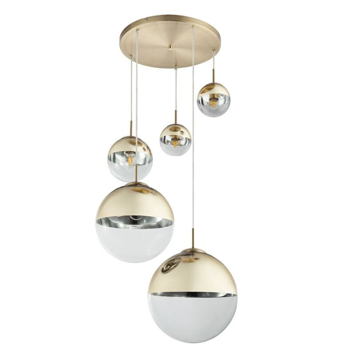 Goldene design Pendelleuchte Glas, Novia