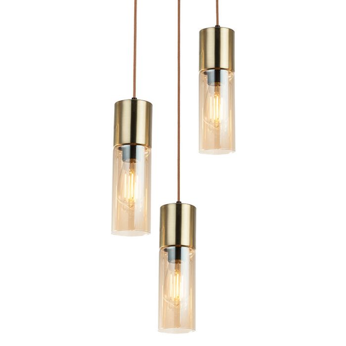 Bernstein design Pendelleuchte Glas, Xena