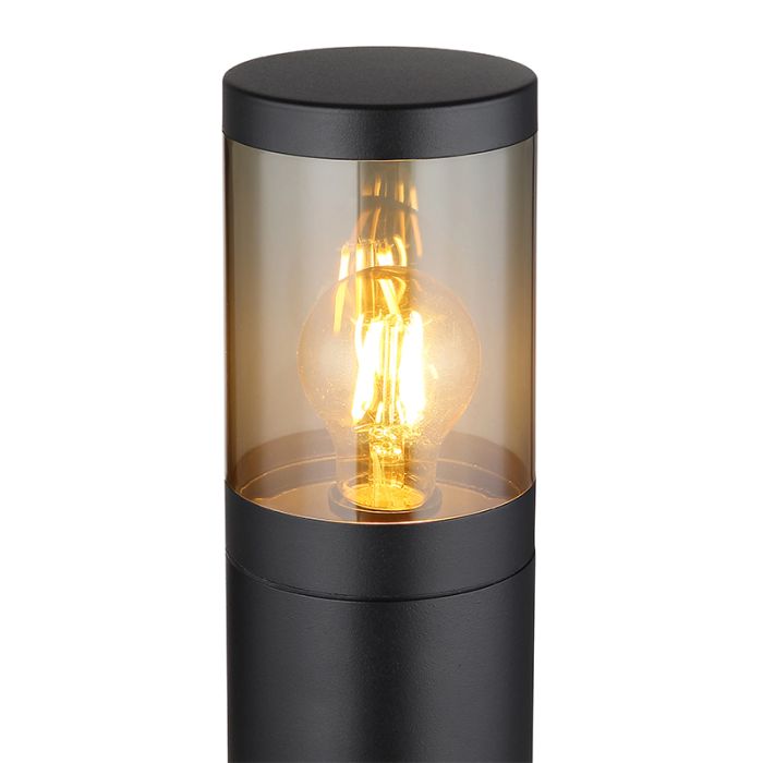 Schwarze moderne Außenleuchte Edelstahl, Lambert, IP44