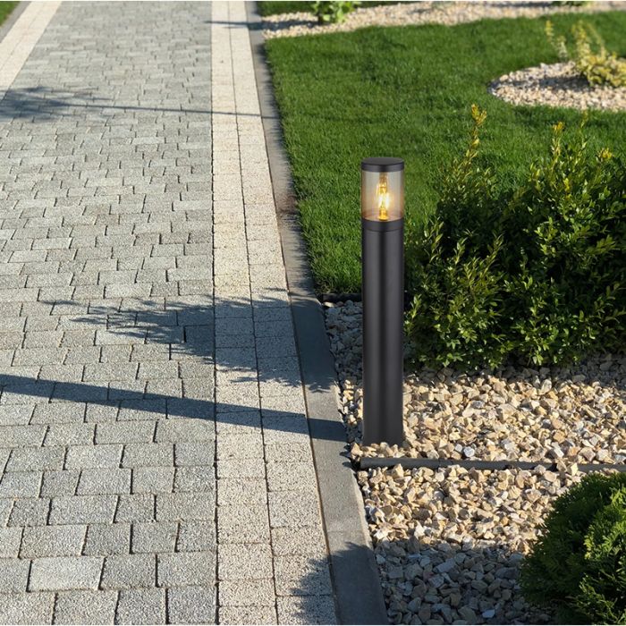 Schwarze moderne Außenleuchte Edelstahl, Lambert, IP44