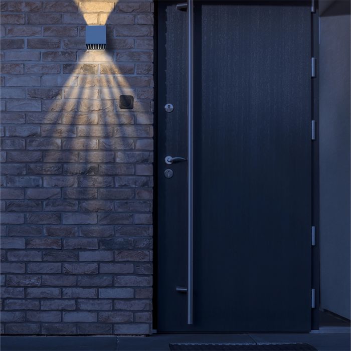Weiße moderne Up down Wandleuchte Aluminium, Moesha, 6W, 3000K LED, IP54