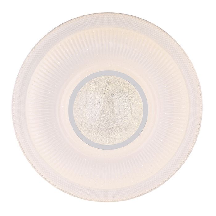 Weiße moderne Smart Deckenleuchte Metall, Aldin, 30W, warm- bis kaltweiß einstellbare LED