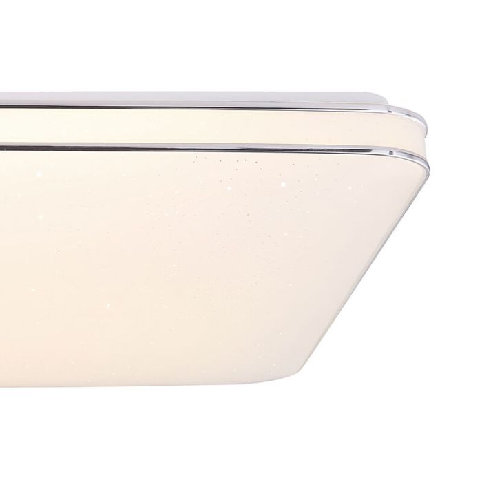 Weiße Smart Deckenleuchte Metall, Alison, 48W, warm- bis kaltweiß einstellbare LED