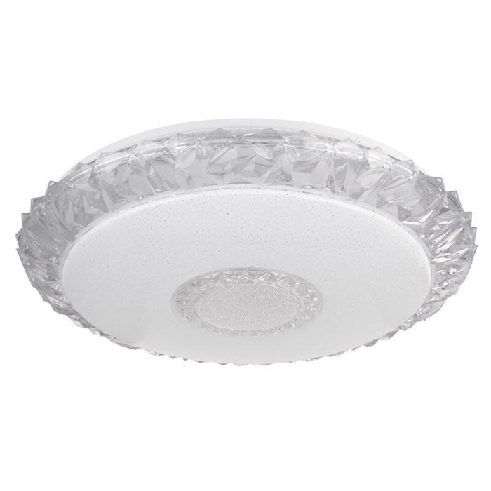 Weiße moderne Smart Deckenleuchte Metall, Taylan, 40W, warm- bis kaltweiß einstellbare LED