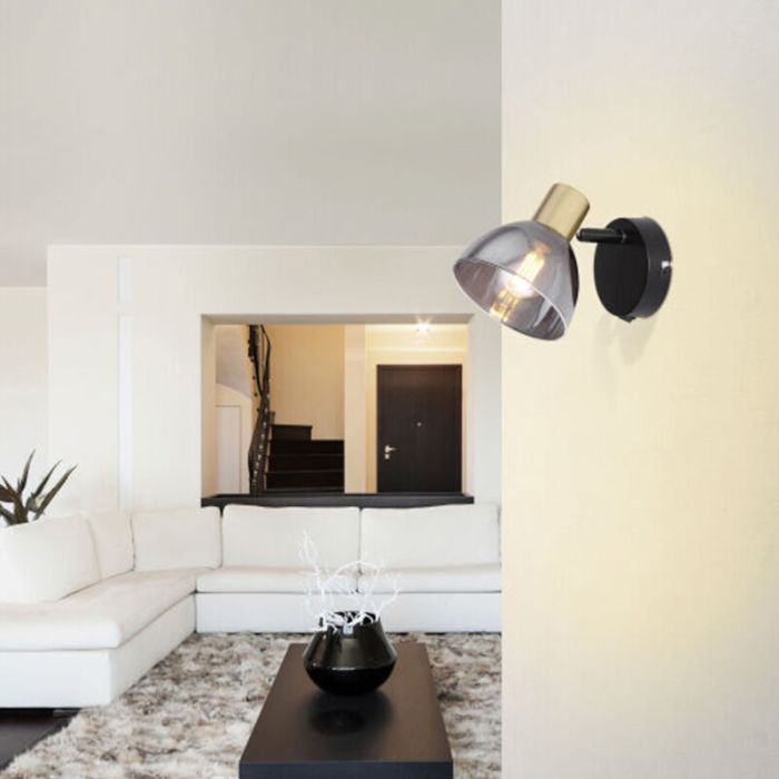 Goldene moderne Wandstrahler Glas, Arthur