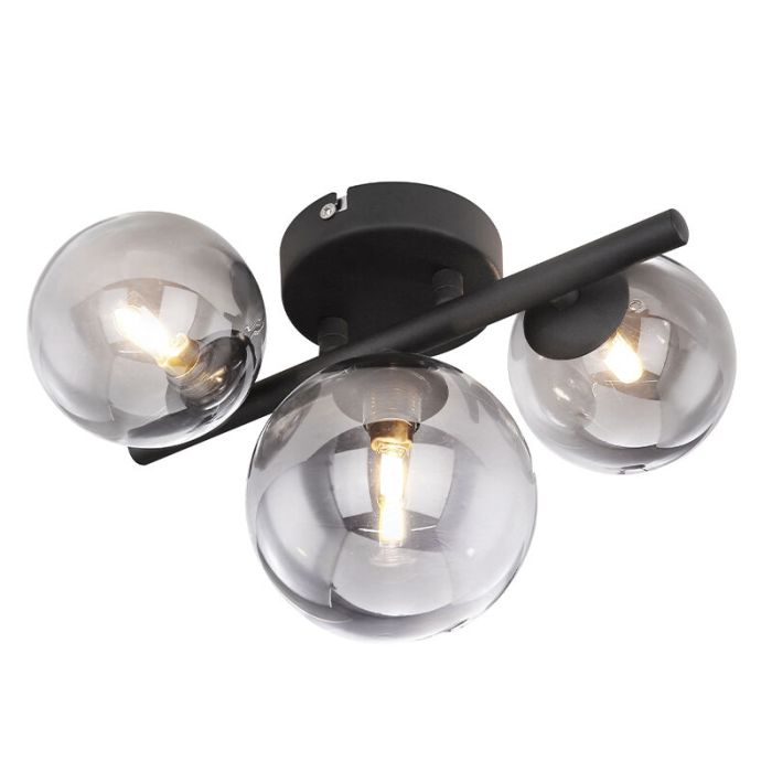 Schwarze design Wandleuchte Glas, Melinda
