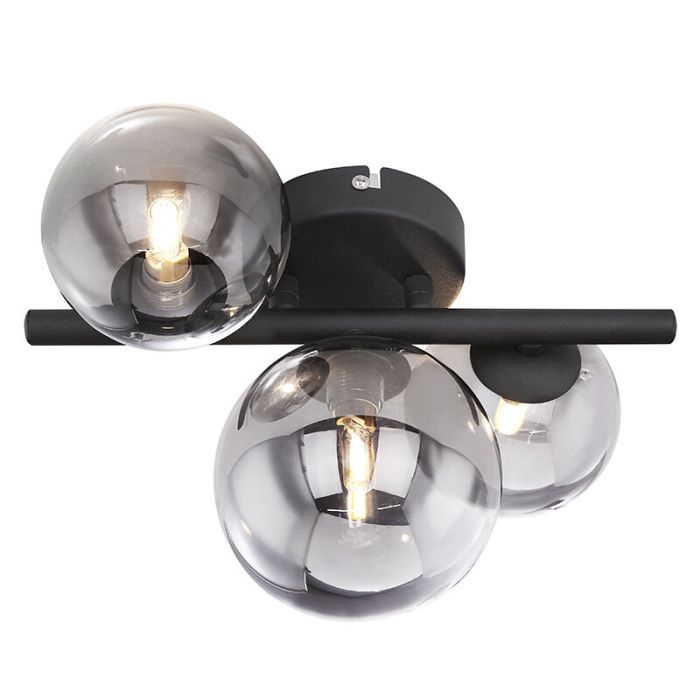 Schwarze design Wandleuchte Glas, Melinda