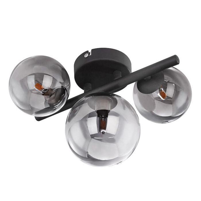 Schwarze design Wandleuchte Glas, Melinda
