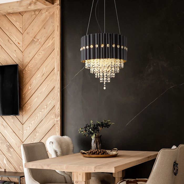 Schwarze design Kronleuchter Kristall, Moniek