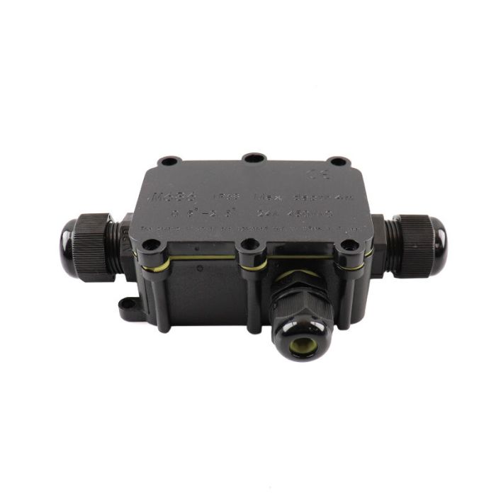 Wasserdichte 3-Wege-Kabelkupplung mit innenliegendem Wago-Stecker, IP68