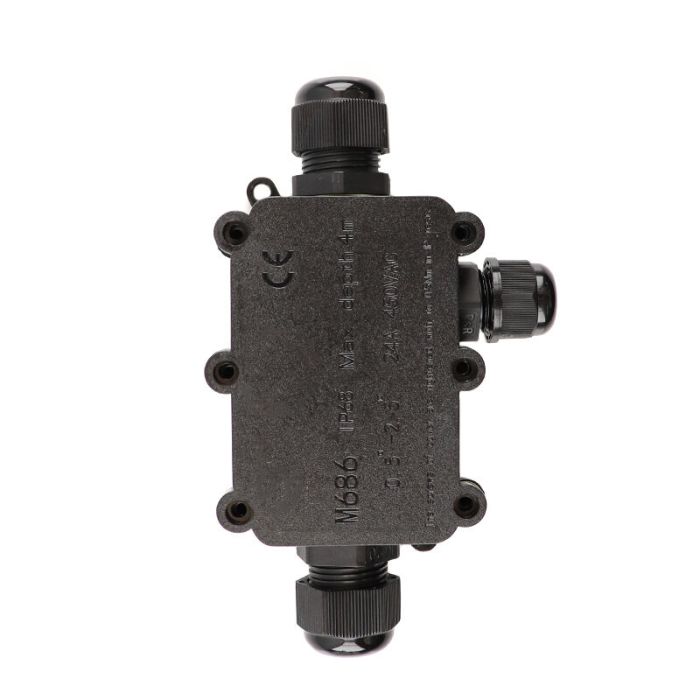 Wasserdichte 3-Wege-Kabelkupplung mit innenliegendem Wago-Stecker, IP68