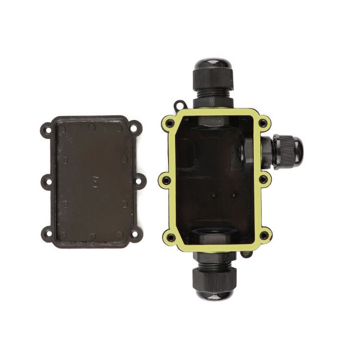Wasserdichte 3-Wege-Kabelkupplung mit innenliegendem Wago-Stecker, IP68
