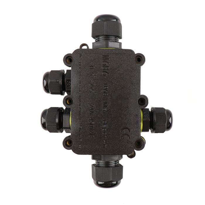 Wasserdichte 5-Wege-Kabelkupplung mit innenliegendem Wago-Stecker, IP68