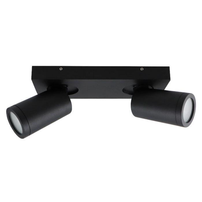 Schwarze Badezimmer Deckenstrahler Kenan, 2L, modern, IP44