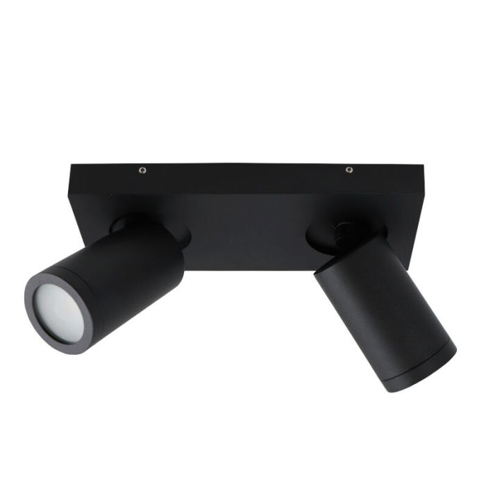 Schwarze Badezimmer Deckenstrahler Kenan, 2L, modern, IP44