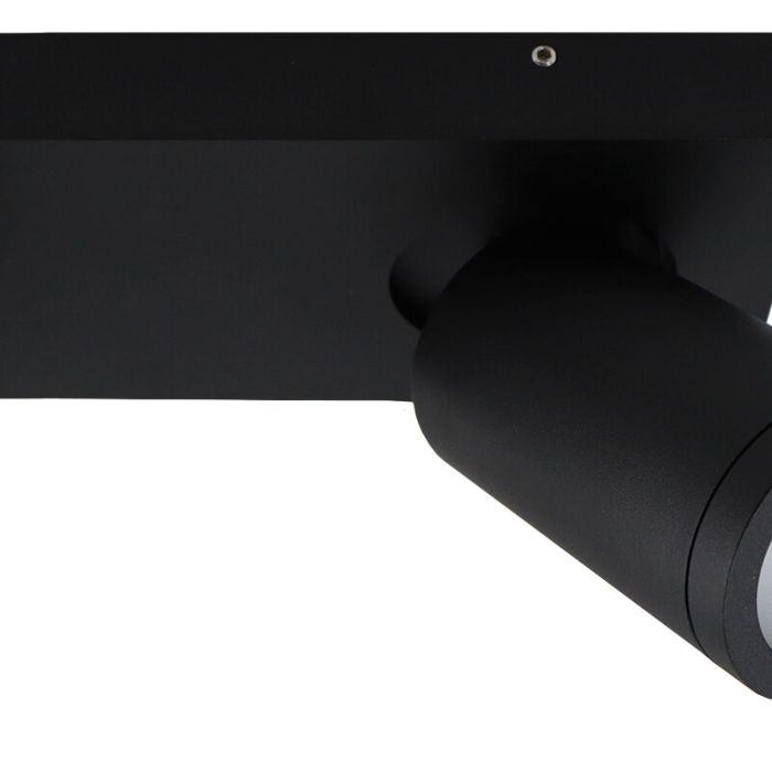 Schwarze Badezimmer Deckenstrahler Kenan, 2L, modern, IP44