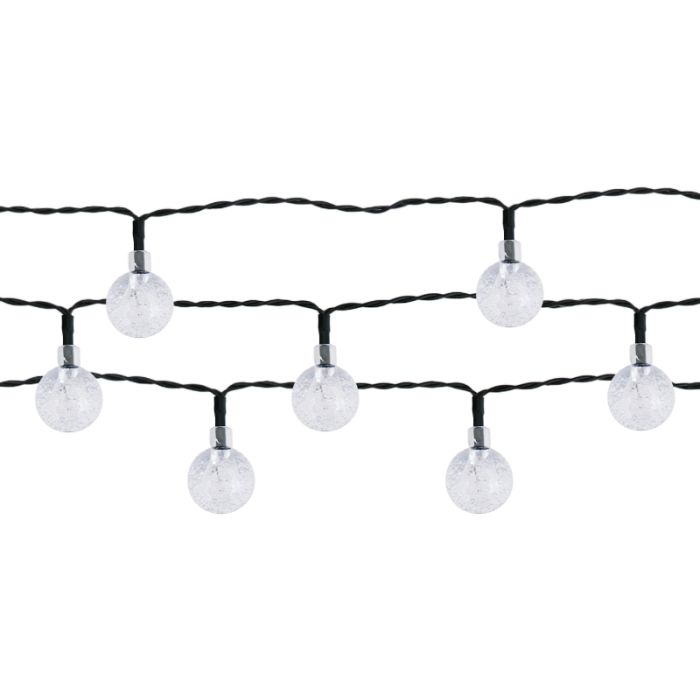 Solarschnur-Gartenbeleuchtung 30 LED warmweiß