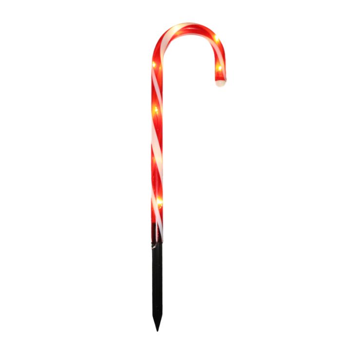 6 Zuckerstangen-Gartenstecker, 8 Positionen, IP44