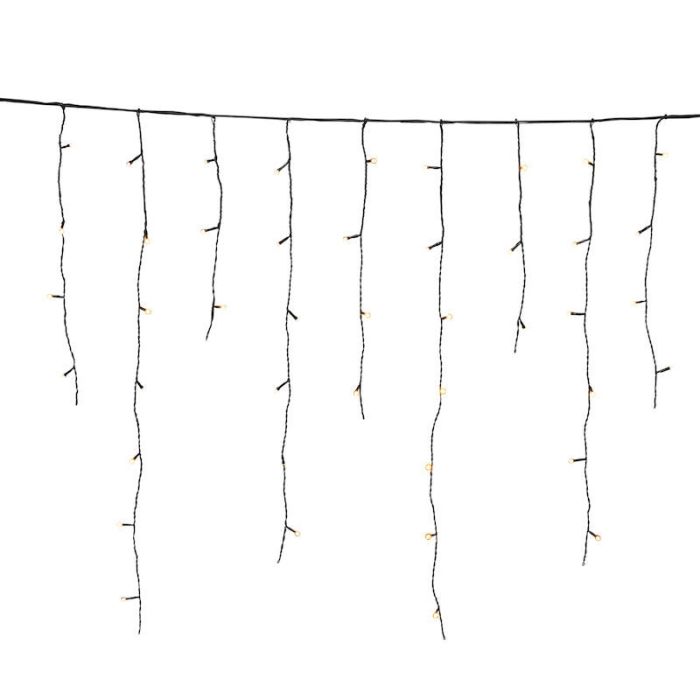 3 Meter Verknüpfbare Eiszapfenbeleuchtung, 70 cm hoch, Warmweiß, IP44, Basic
