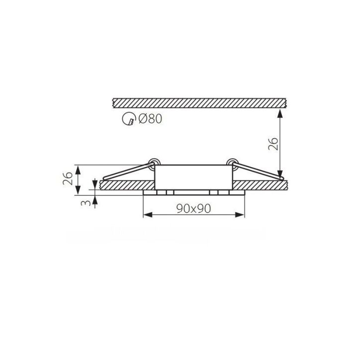 Aluminium Einbaustrahler Schwarz, Heido